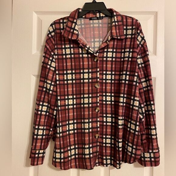 Ladies Flannel Shirt by Cure. Size 1XL - Picture 1 of 3